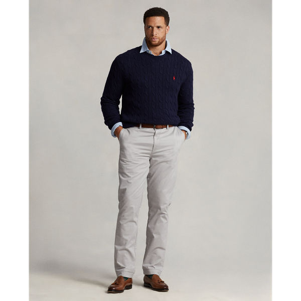 Soft Grey Stretch Classic Fit Chino Pant Big & Tall 1