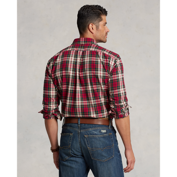 Red/White Multi Plaid Oxford Shirt Big & Tall 4