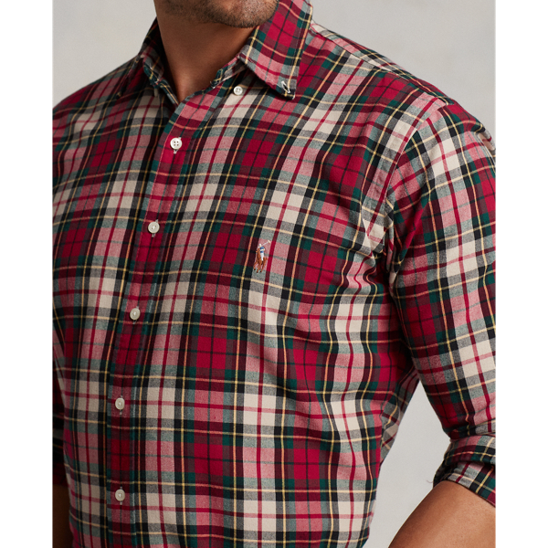 Red/White Multi Plaid Oxford Shirt Big & Tall 5