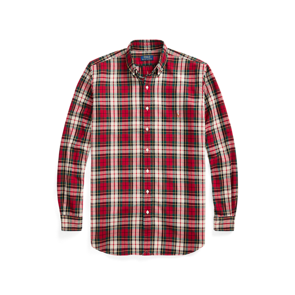 Red/White Multi Plaid Oxford Shirt Big & Tall 2