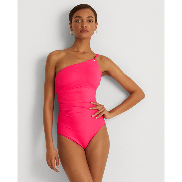 Double Strap One Shoulder One Piece