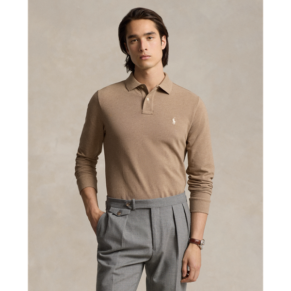 Mesh Long-Sleeve Polo Shirt – All Fits