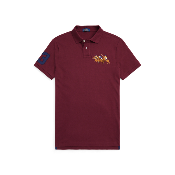 Custom Slim Fit Triple-Pony Polo Shirt Polo Ralph Lauren 1