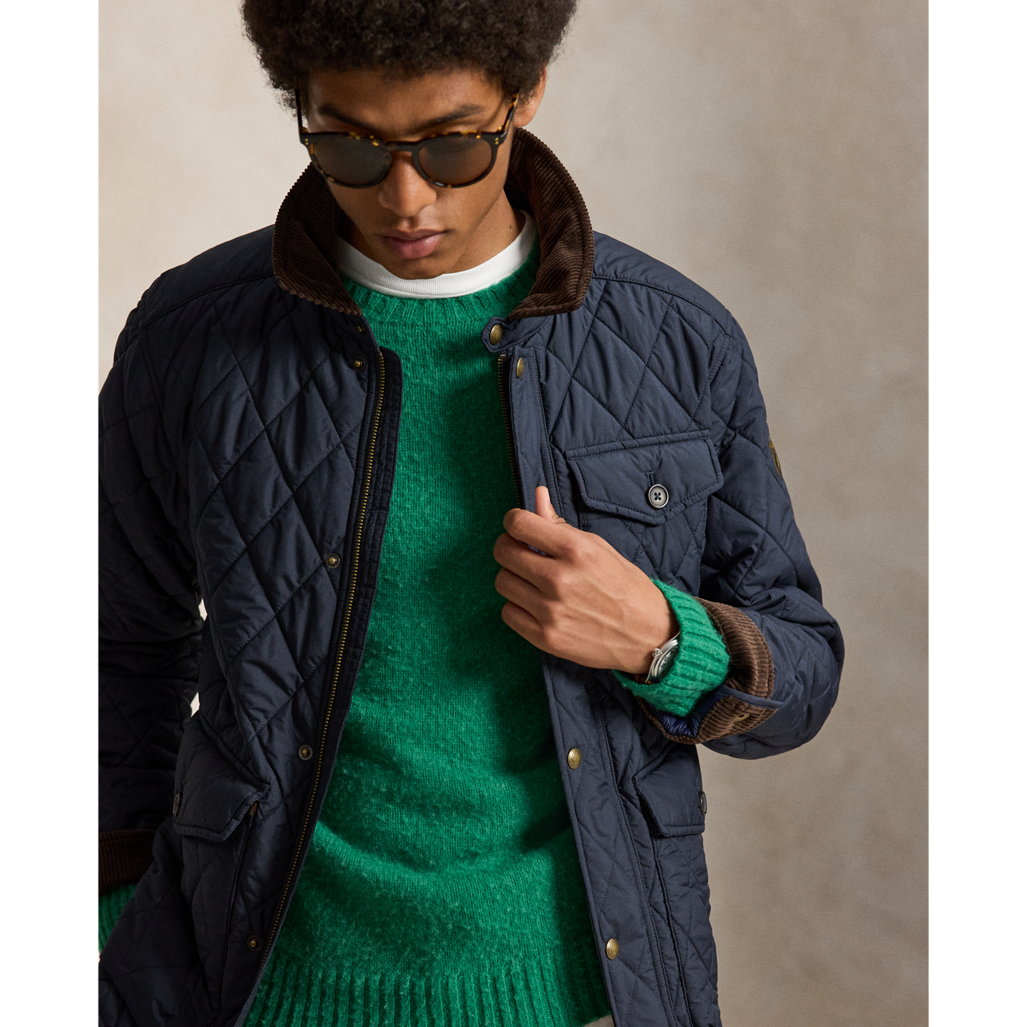 Мужская куртка Ralph Lauren The Beaton Quilted, цвет: Тёмно-синий — фото 5