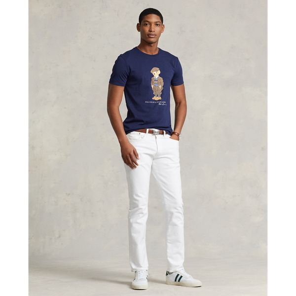 Custom-Slim-Fit T-Shirt mit Polo Bear Polo Ralph Lauren in Newport-Navy/Trad. 4