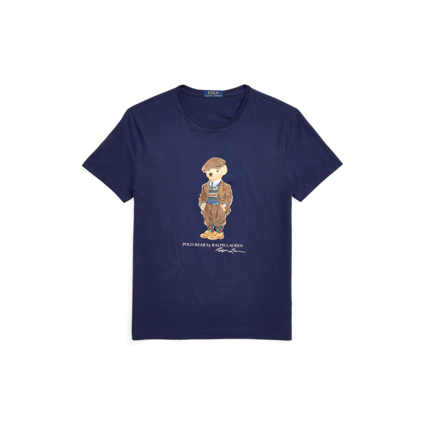 Custom-Slim-Fit T-Shirt mit Polo Bear Polo Ralph Lauren in Newport-Navy/Trad. 2