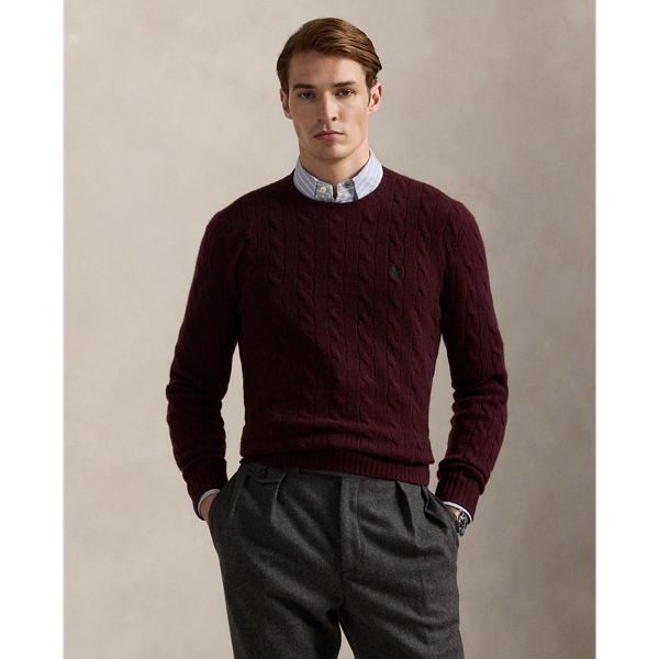 Ralph lauren cashmere cable knit hotsell