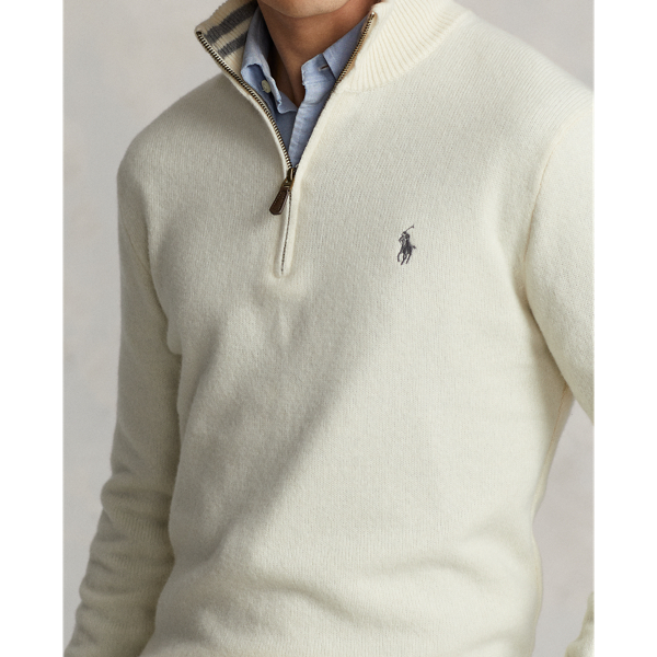 ウールカシミヤ クォータージップ セーター RALPH LAUREN｜ウールカシミヤ クォータージップ セーター