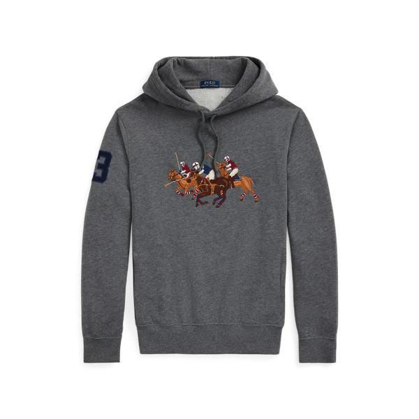 Fleece-Kapuzenshirt mit Dreifach-Pony Big & Tall in 1