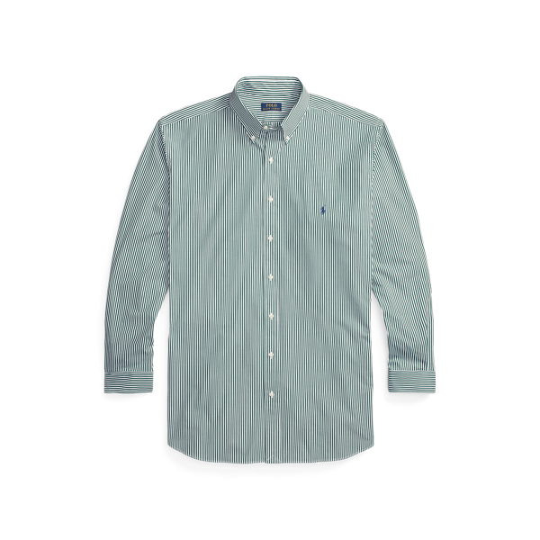 Camisa el&aacute;stica de popelina con rayas Big & Tall en 1