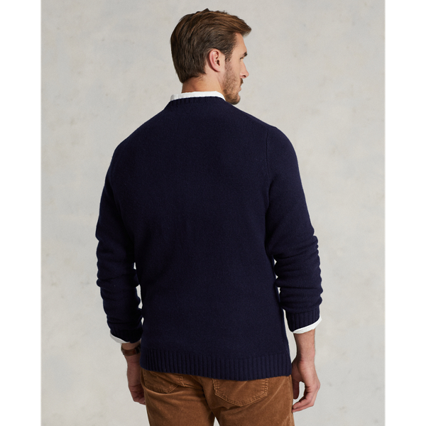 Wollpullover mit Polo Bear Big & Tall in Bear Navy 5