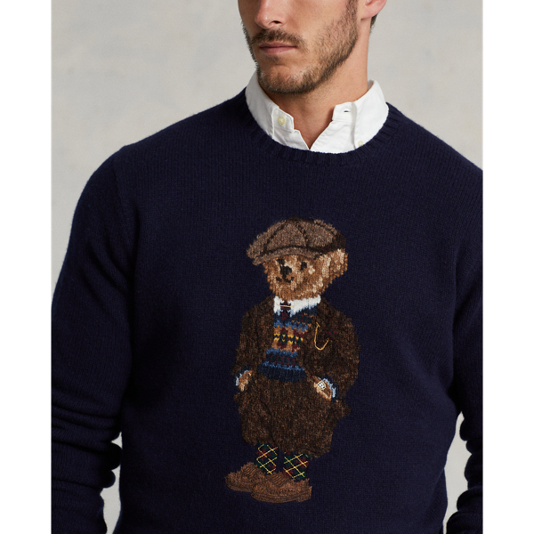 Wollpullover mit Polo Bear Big & Tall in Bear Navy 6
