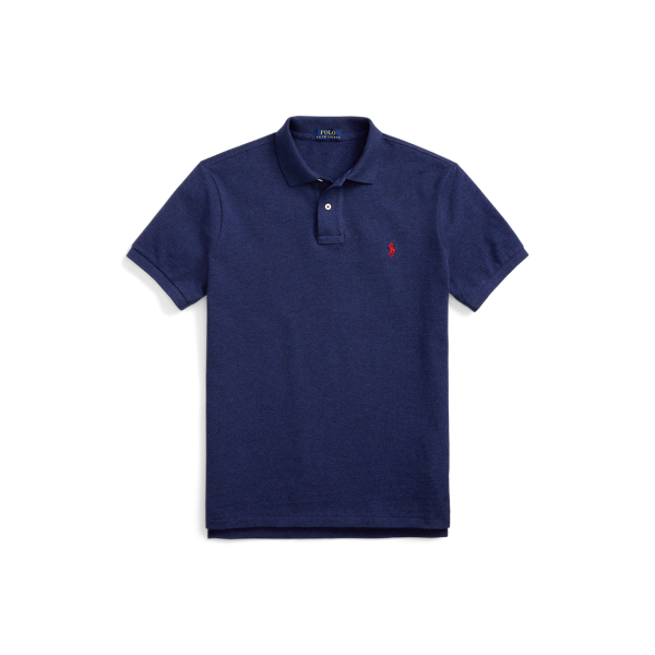 Men's custom slim fit mesh polo best sale