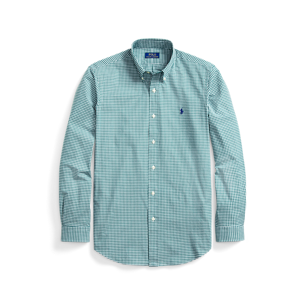 Custom Fit Plaid Stretch Poplin Shirt Polo Ralph Lauren 1
