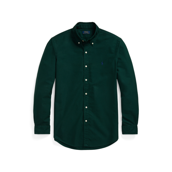 Slim Fit Garment-Dyed Oxford Shirt Polo Ralph Lauren 1