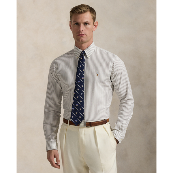 Custom Fit Striped Stretch Oxford Shirt
