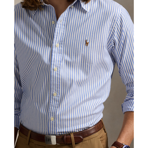 Custom Fit Striped Stretch Oxford Shirt