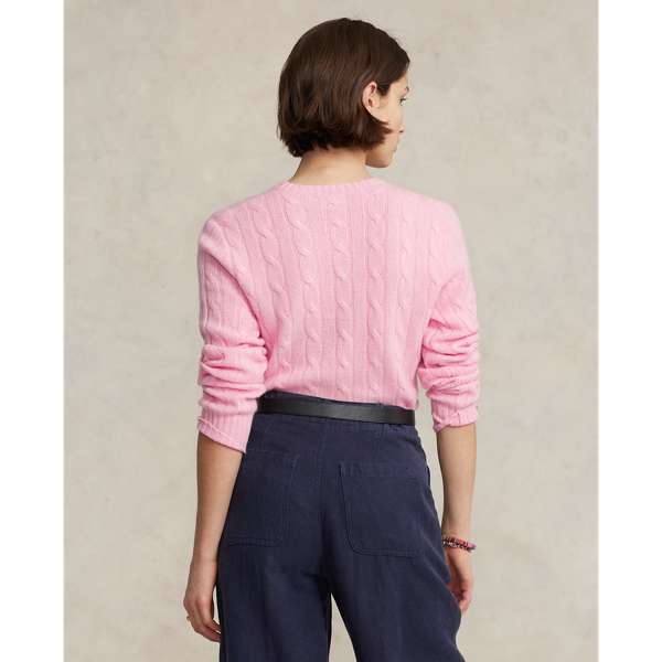 Kaschmirpullover mit Zopfmuster Polo Ralph Lauren in Gedecktes Carmel-Rosa 7