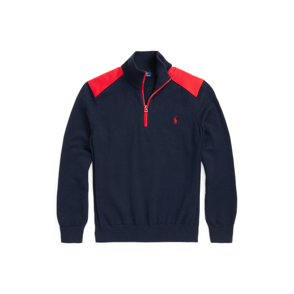 Jersey h&iacute;brido con cremallera corta Polo Ralph Lauren en 1
