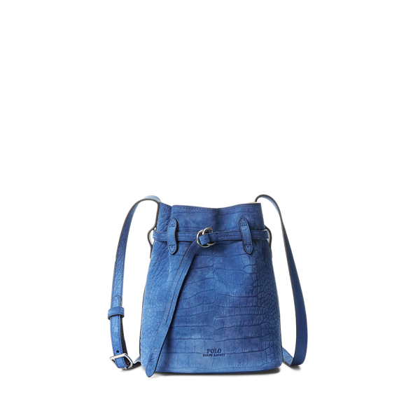 Bellport Croc-Embossed Mini Bucket Bag Polo Ralph Lauren 1