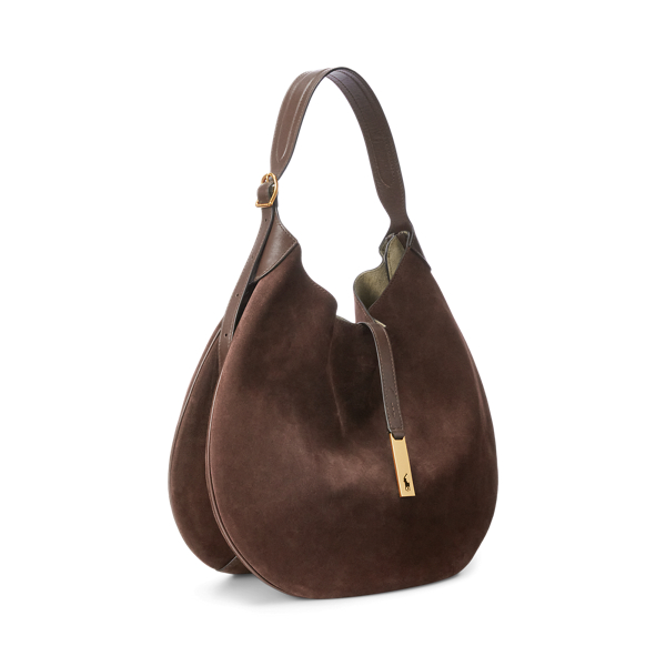 Schultertasche Polo ID aus Wildleder Polo Ralph Lauren in Schokoladenbraun 3