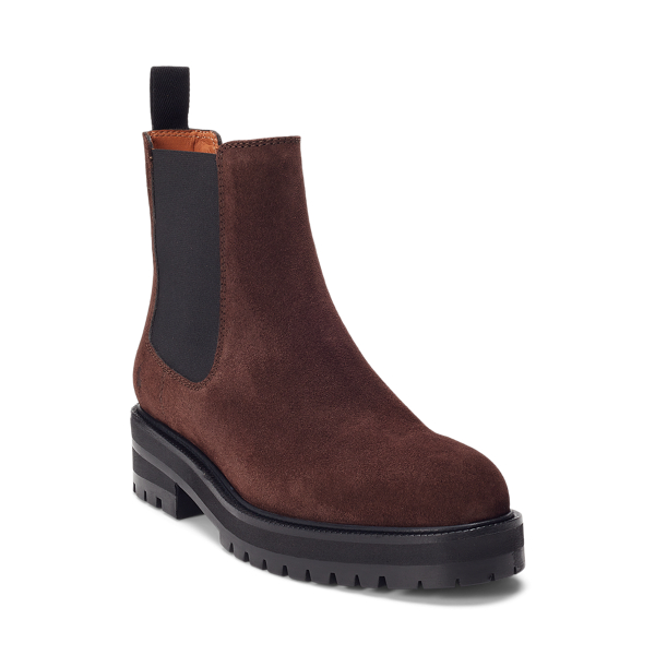 Chocolate Suede Lug Chelsea Boot Polo Ralph Lauren 2