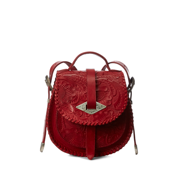 Hand-Tooled Leather Shoulder Bag