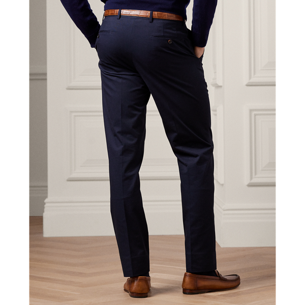 Classic Chairman Navy Straight Fit Stretch Chino Trouser Purple Label 5