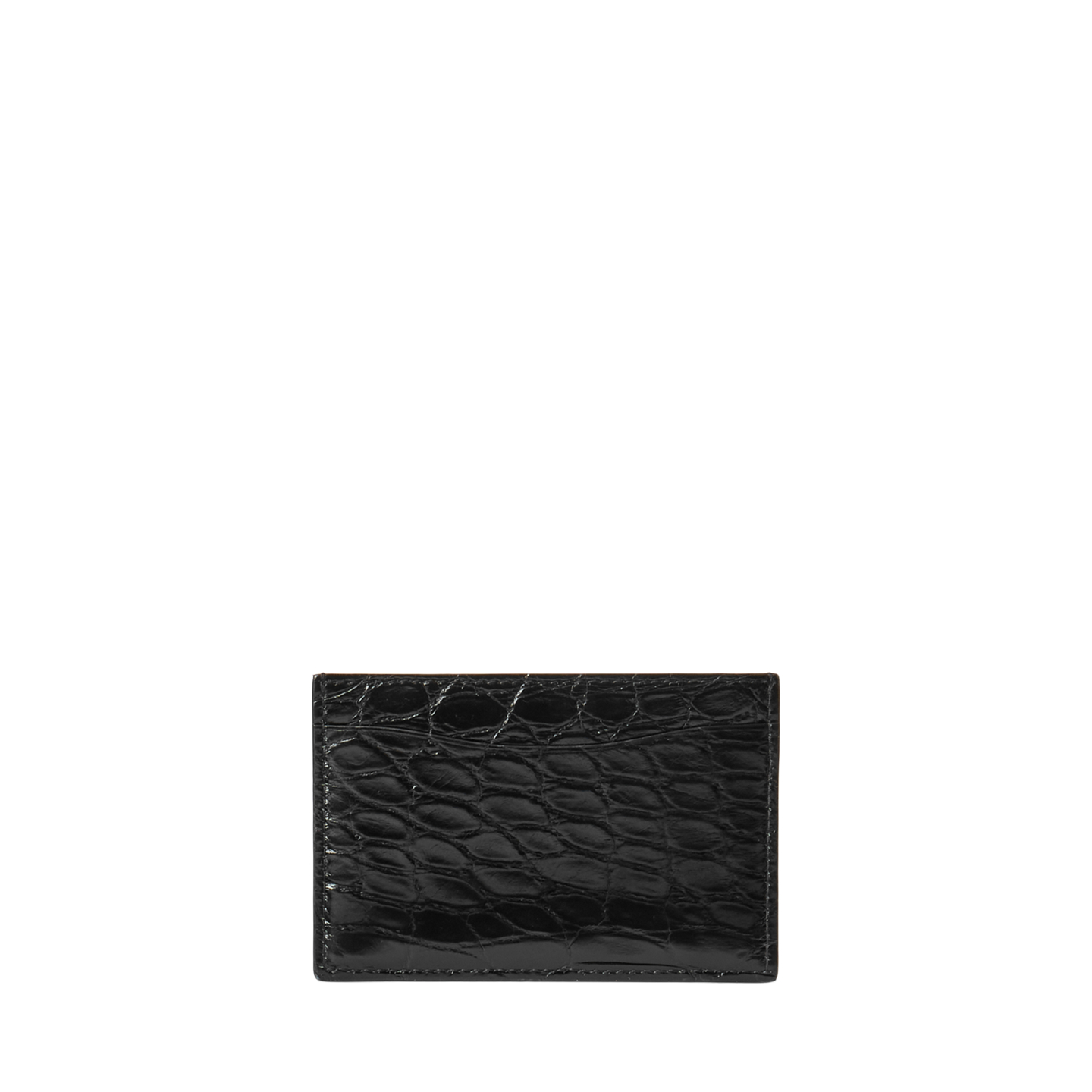 Мужской кошелёк Ralph Lauren Alligator Card Case, цвет: Чёрный — фото 1