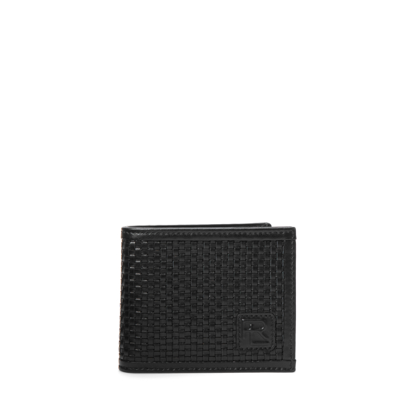 Woven Leather Billfold Wallet