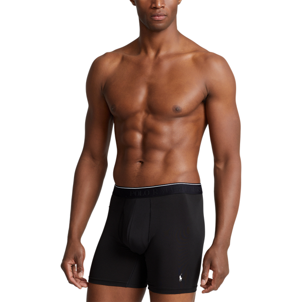Black/Colby Blue/Grey Microfiber Boxer Brief 5-Pack Polo Ralph Lauren 2