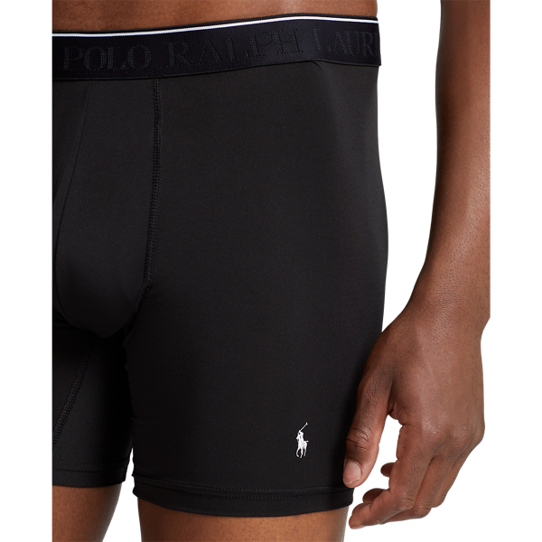 Black/Colby Blue/Grey Microfiber Boxer Brief 5-Pack Polo Ralph Lauren 3
