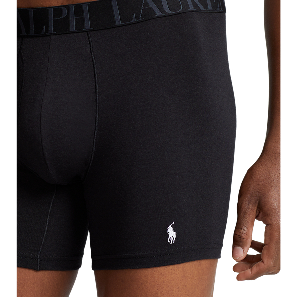 Black/Charcoal/Pale Royal Stretch Boxer Brief 5-Pack Polo Ralph Lauren 4