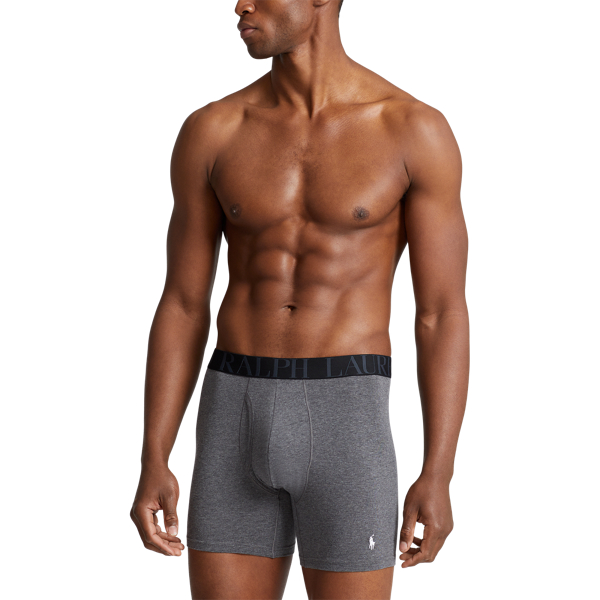 Black/Charcoal/Pale Royal Stretch Boxer Brief 5-Pack Polo Ralph Lauren 6
