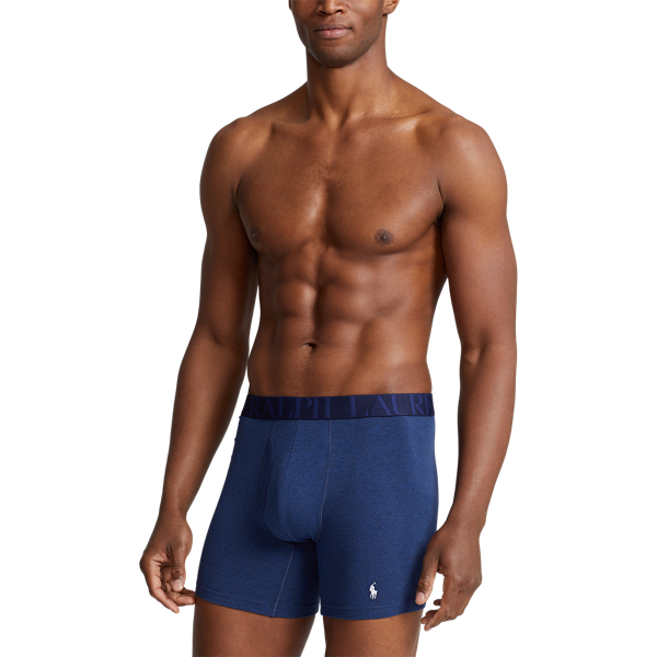Black/Charcoal/Pale Royal Stretch Boxer Brief 5-Pack Polo Ralph Lauren 7