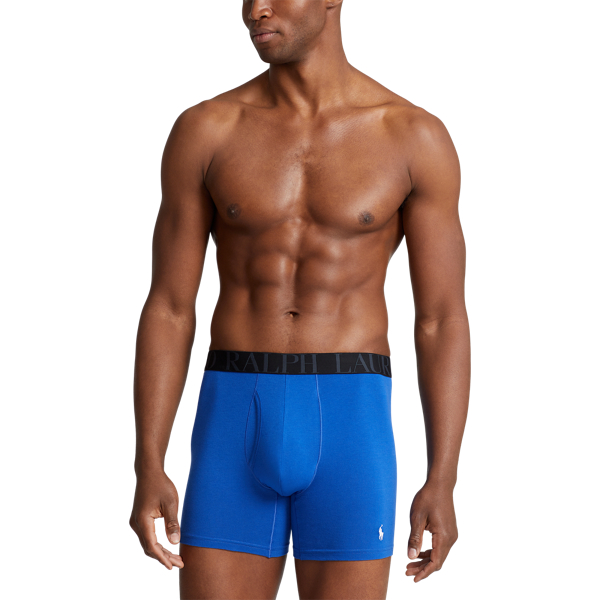 Black/Charcoal/Pale Royal Stretch Boxer Brief 5-Pack Polo Ralph Lauren 8