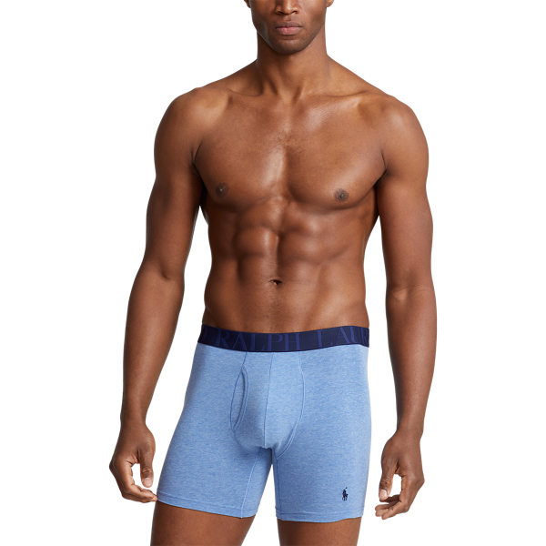 Black/Charcoal/Pale Royal Stretch Boxer Brief 5-Pack Polo Ralph Lauren 9