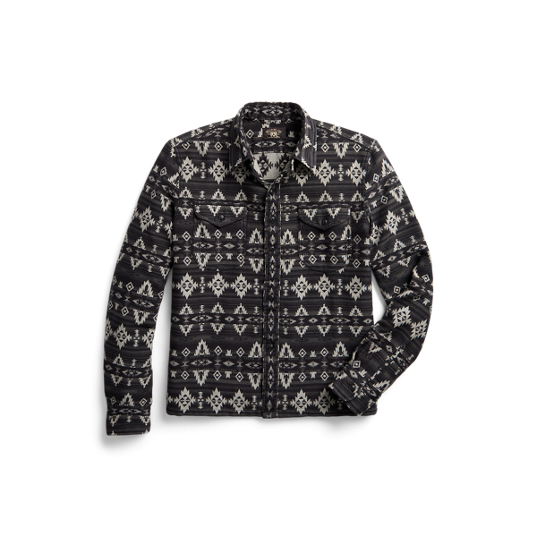 Camisa de trabalho em algod&atilde;o jacquard RRL em 1