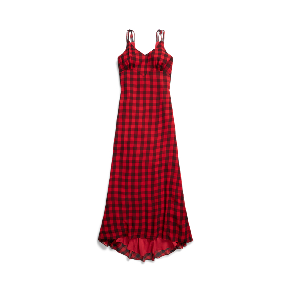 Buffalo Check Silk Georgette Dress RRL 1