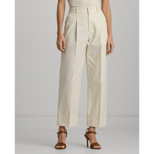 7/8-Hose aus Baumwollstretch Lauren Petite in Mascarpone-Creme 4