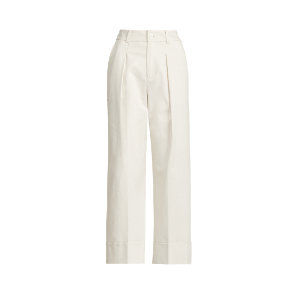 7/8-Hose aus Baumwollstretch Lauren Petite in Mascarpone-Creme 2