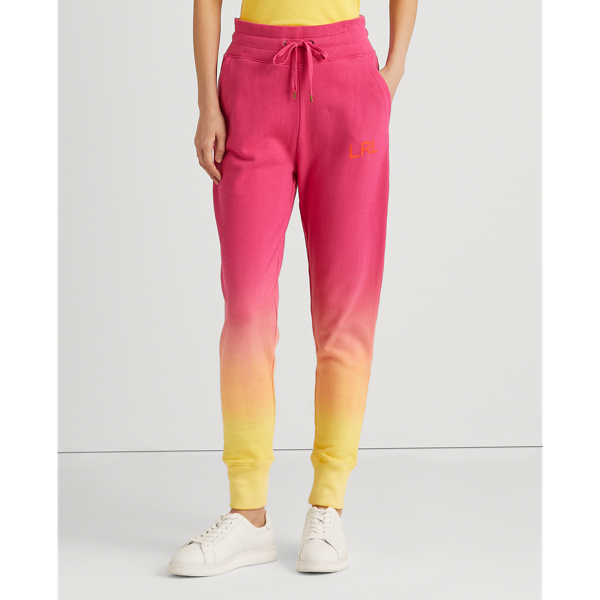 Pink/Orange/Yellow Dip-Dyed French Terry Sweatpant Lauren Petite 4