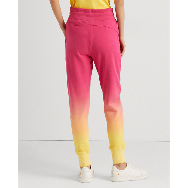 Pink/Orange/Yellow Dip-Dyed French Terry Sweatpant Lauren Petite 5