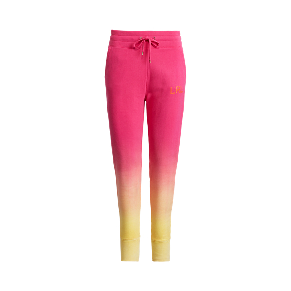 Pink/Orange/Yellow Dip-Dyed French Terry Sweatpant Lauren Petite 2