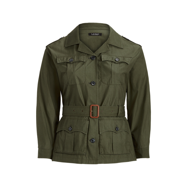 Belted Twill Field Jacket Lauren Woman 1