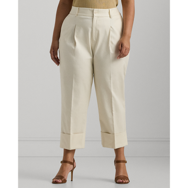 7/8-Hose aus Baumwollstretch Lauren Woman in Mascarpone-Creme 4