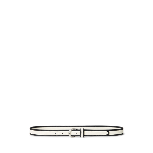 Ceinture fine en cuir chagrin Lauren en 1