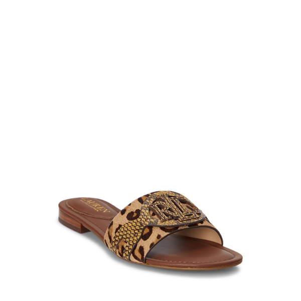 Claquettes Alegra en poil de vachette Lauren en D&eacute;sert/D&eacute;sert 2