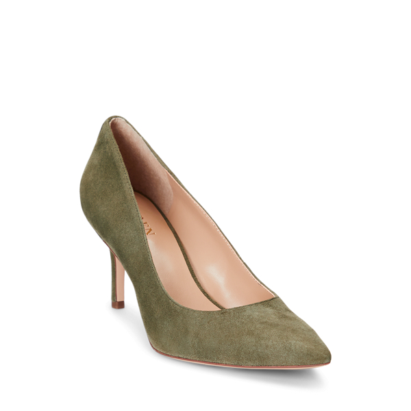 Classic Olive Lanette Suede Pump Lauren 2