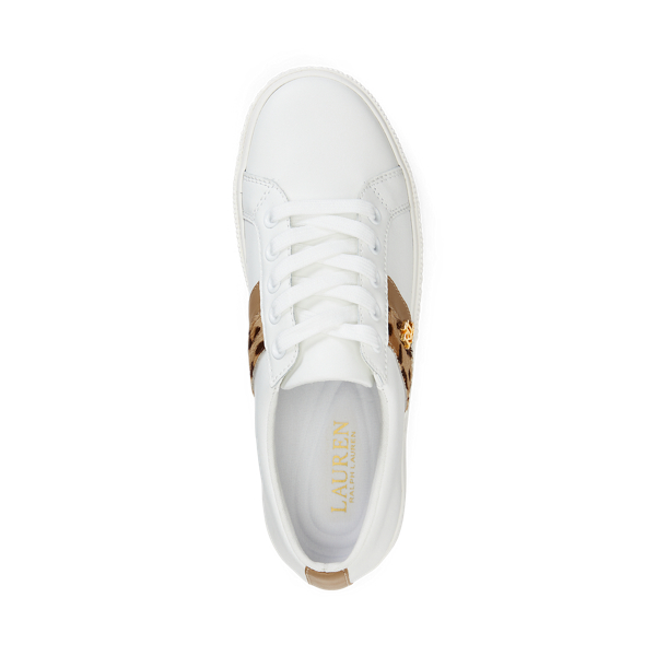 Snow White/Camel/Desert Janson II Action Leather Sneaker Lauren 4